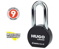 HUGO COBRA 64R Μασίφ ατσάλινο μακρύλαιμο λουκέτο με κύλινδρο ασφαλείας HUGO GR5S 